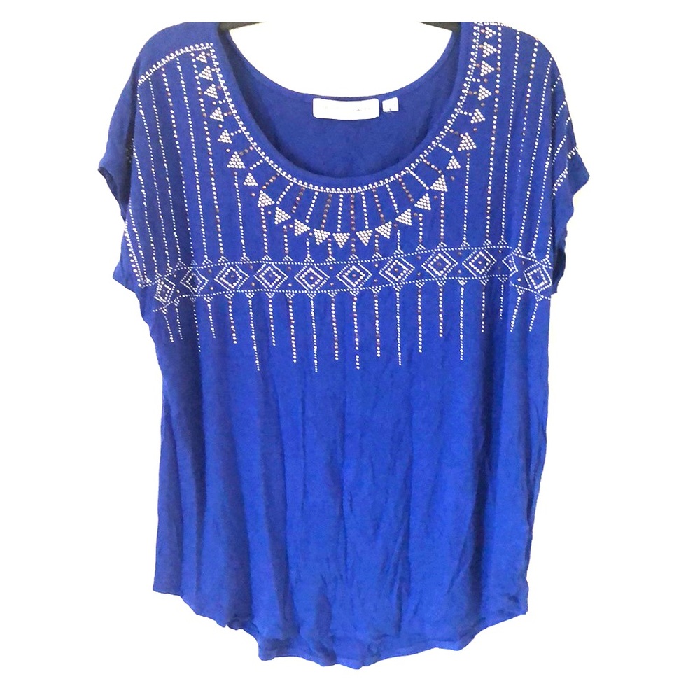 Tempted Hearts Royal Blue Blouse